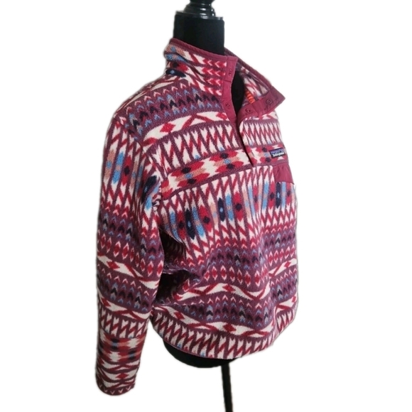 Patagonia Womens Aztec Print  Lightweight Synchilla® Snap-T® Pullover S - Picture 5 of 15
